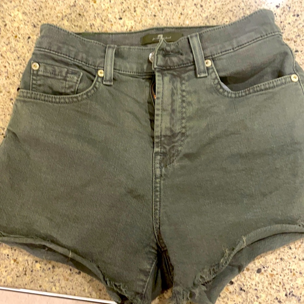 7 for all mankind olive Jean shorts